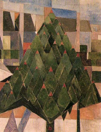Theo van Doesburg Tree with houses. France oil painting art